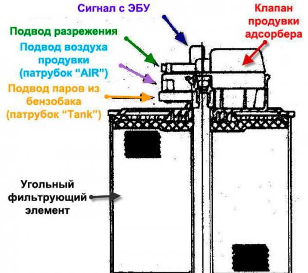 Что такое адсорбер в автомобиле, признаки неисправности, как заменить?