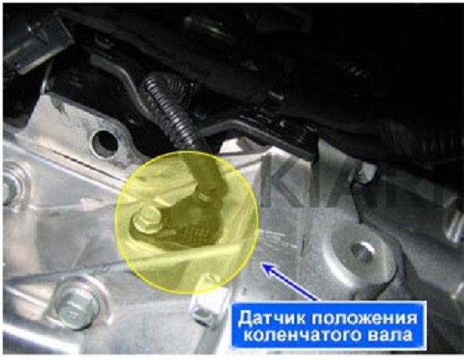 Киа Рио датчик коленвала 3