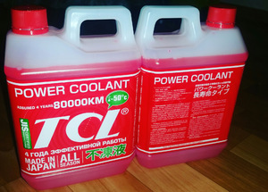 Характеристики японского антифриза TCL: LLC (Long Life Coolant)