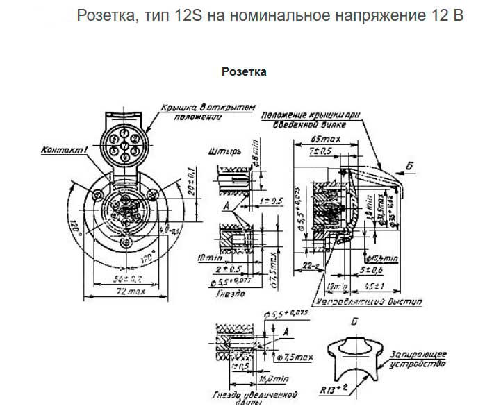 вилка прицепа 7 pin распиновка