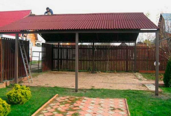 Как сделать навес для автомобиля своими руками