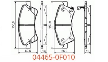 Колодки тормозные, диски суппорта Toyota Corolla 150