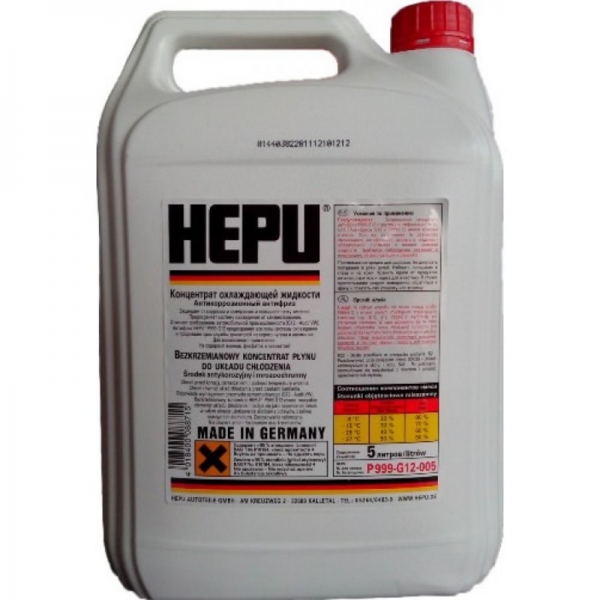 Охлаждающая жидкость hepu: характеристики немецкого антифриза