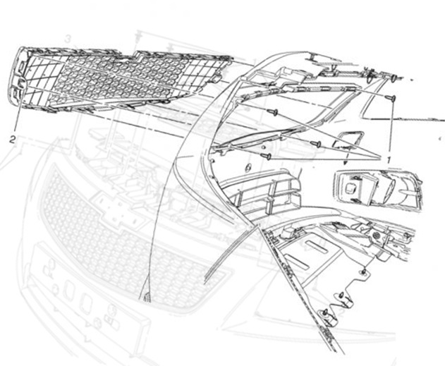 Описание решетки радиатора на Шевроле Круз