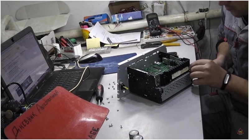 Подключение AUX и USB на основном блоке Toyota Camry 40
