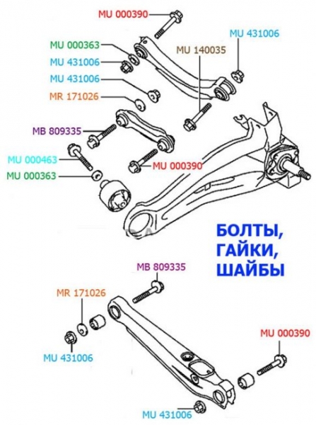 Подвеска для Mitsubishi Lancer 9