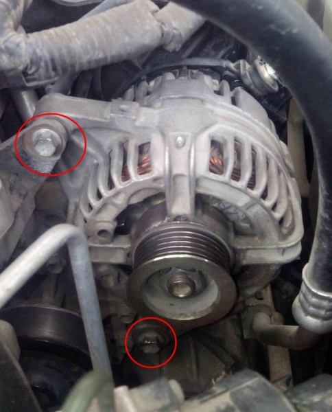 Приводной ремень и генератор на Corolla 120