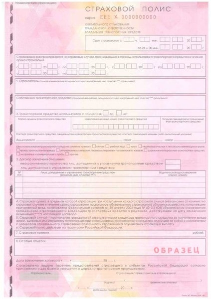Информация о новых полисах ОСАГО в России