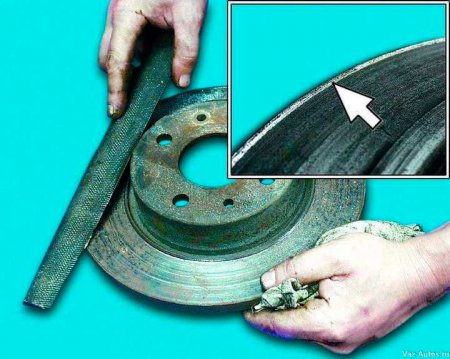 Канавка для тормозного диска своими руками