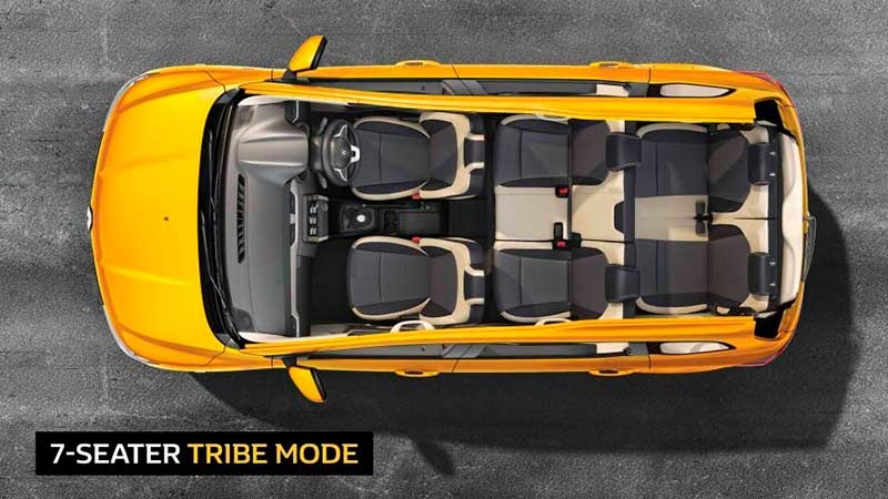 Renault Triber - самый дешевый кроссовер на 7 мест